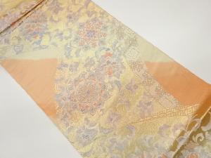 華紋に花唐草模様織出し袋帯